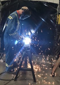 Welder at work